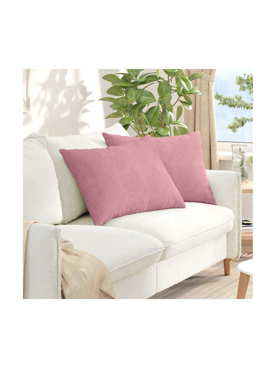 vidaXL Perna De Canapea Din Catifea Roz 50x70cm