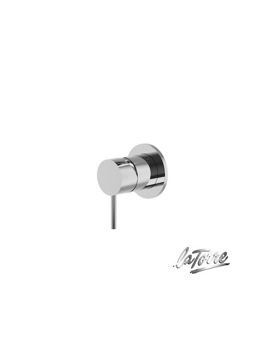 La Torre Built-in Faucet Mixer for Shower 1 Exit Silver