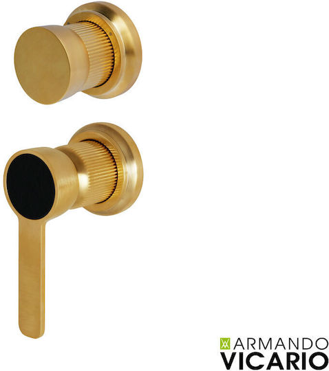 Armando Vicario Built-in Faucet Mixer for Shower 2 Exits Gold