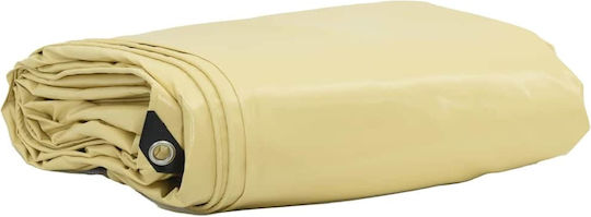 vidaXL Waterproof Tarpaulin 650gr/m² 6x5m. Heavy Duty Beige