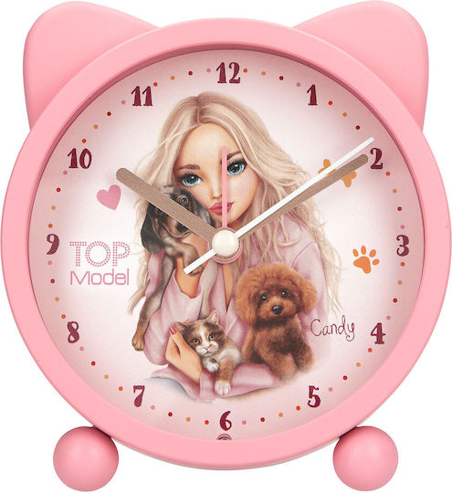 Depesche Desktop Clock from Metal Pink