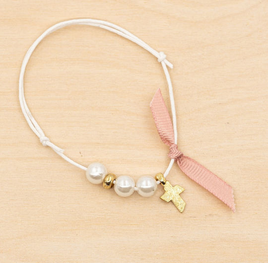 Makwedding Christening Charm Bracelet Pink 25 Pieces