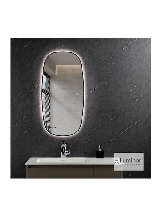 Luminor Oglindă de Baie 45x95cm Negru