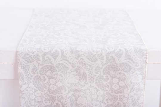 Beauty Home Runner Cu Dantelă Albă 32x150cm