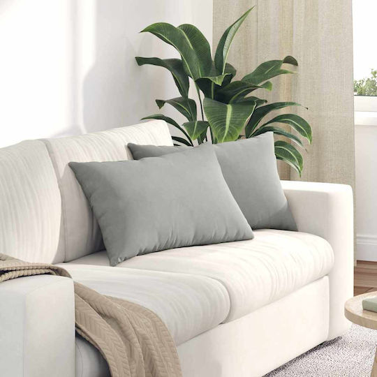 vidaXL Възглавница за диван Сив 2бр 40x60см.