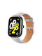 Δερμάτινο Λουράκι Shark Fine Grain Xiaomi Smart Band 9 Pro Redmi Watch 5 20mm Γκρι