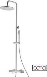 Cora Adjustable Shower Column with Mixer Bronze Cora Adjustable Shower Column with Mixer Bronze