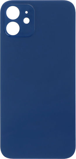 Apple iPhone 12 Battery Door Adhesive Large Hole Blue Logo OEM