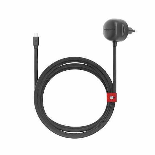 Twelve South Φορτιστής με Ενσωματωμένο Καλώδιο USB-C 30W Power Delivery Slate (PowerCord 3m)