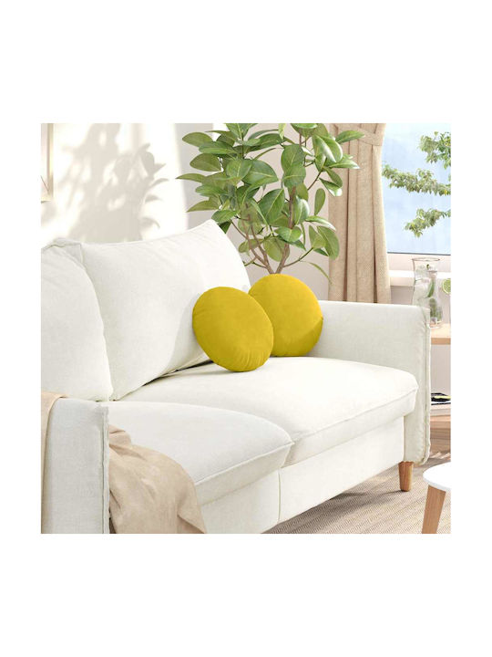 vidaXL Velvet Yellow Sofa Cushion 40x40cm