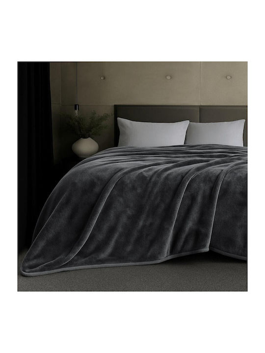 Astron Italy Velvet Blanket Double 220x240cm Gray