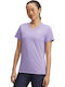 Women's Athletic T-shirt Fast Drying with Sheer Purple