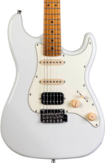 Jet Guitars Ηλεκτρική Κιθάρα ST Style με HSS Διάταξη Μαγνητών Λευκή με Θήκη