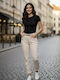 Hoch tailliert Damenjeans Regular Fit, Denim