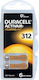 Duracell DUZA312-D6 Батерии за слухови апарати 312 1.4V 6 броя