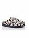 Winter Women's Slippers with Fur Black