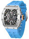 Men's Watch 42mm Battery with Turquoise Rubber Strap