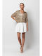 Women's Satin Long Sleeve Shirt Gold