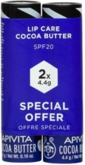 Apivita Cocoa Butter Lip Balm SPF20 Cocoa Butter 4.4gr