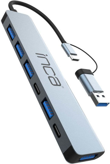 Inca Hub 5 Θυρών USB 3.0 με σύνδεση USB-A / USB-C