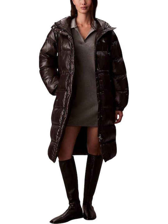 Lungă Jachetă de femei Puffer Black