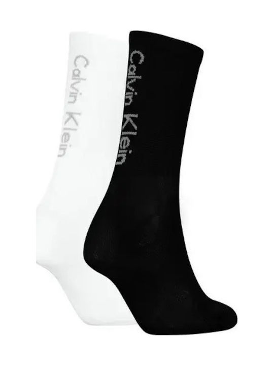 Calvin Klein Γυναικείες Κάλτσες Μαύρο-λευκό 2Pack