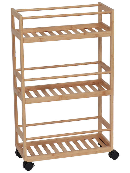 MRShome Επιδαπέδια Ραφιέρα Μπάνιου Ξύλινη 44.5x20x75cm