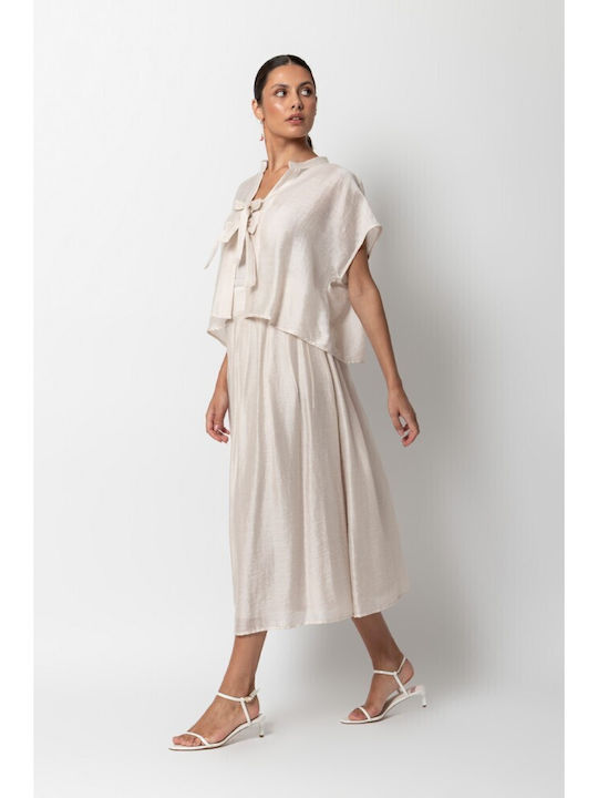 Helmi Midi Skirt Cream