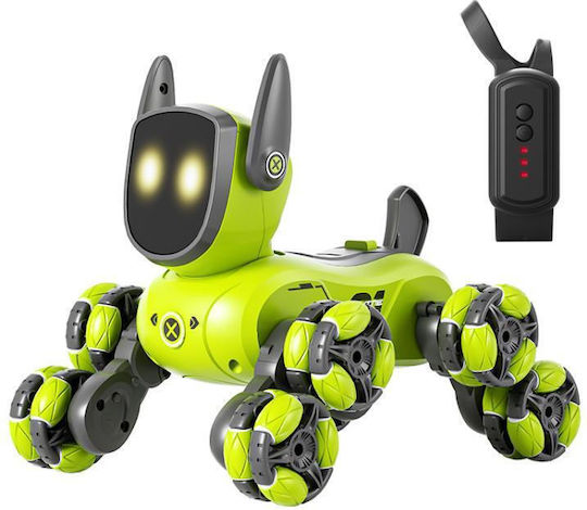 Jjr C Q200 Small Octa-Wheel Multifunctional Remote-Controlled Robot Dog Remote Control Watch Rc Green