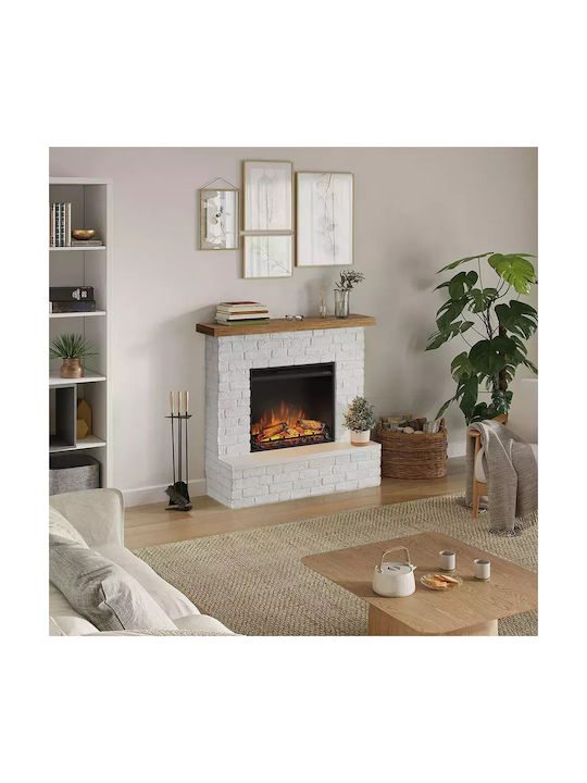 Tagu Floor Electric Fireplace 1500W White