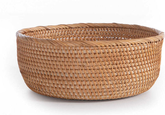 Nef-Nef Homeware Decorative Basket Wicker Ecru 26.5x11cm