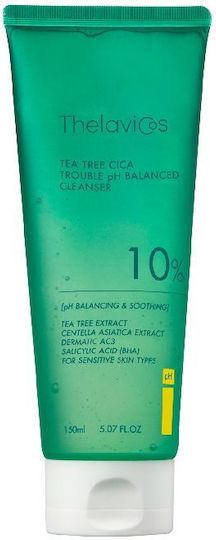 Thelavicos Tea Tree Cica Trouble Gel Καθαρισμού Προσώπου για Ακνεϊκές Επιδερμίδες 150ml