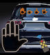 Led Car Signal Fernbedienung Handheld Typ 4 Nutzungsmodi Helle Beleuchtung Universelle Kompatibilität Schwarz Orange