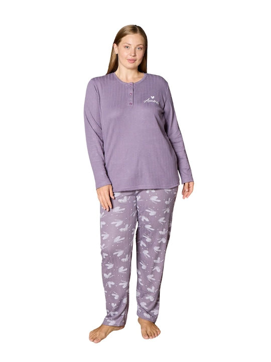 Modalove Set Pijamale pentru Femei Purple