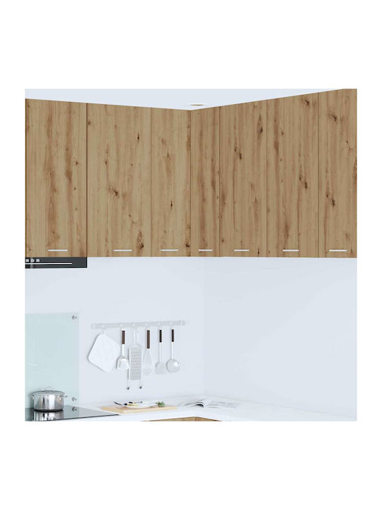 Cabinet Wall Χειροποίητη Δρυς Και Λευκό 57x57x80cm