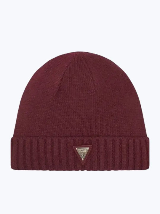 Beanie Beanie Knitted in Burgundy color