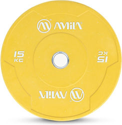 AMILA Δίσκος Ολυμπιακού Τύπου Μεταλλικός 1 x 15kg Φ50mm με Λαβές AMILA Δίσκος Ολυμπιακού Τύπου Μεταλλικός 1 x 15kg Φ50mm με Λαβές