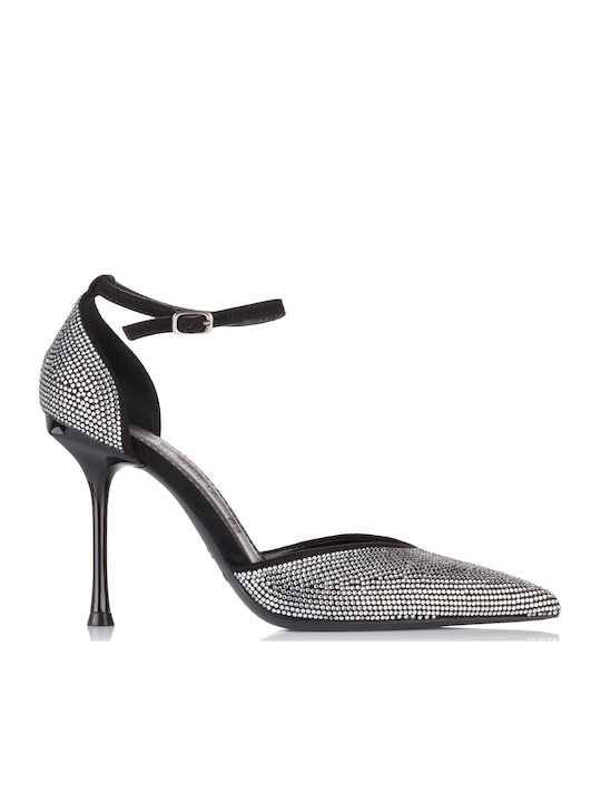 Pumps mit Riemchen Schwarz