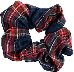 Χειροποίητο Καρό Κόκκινο Scrunchie Πολυεστέρα