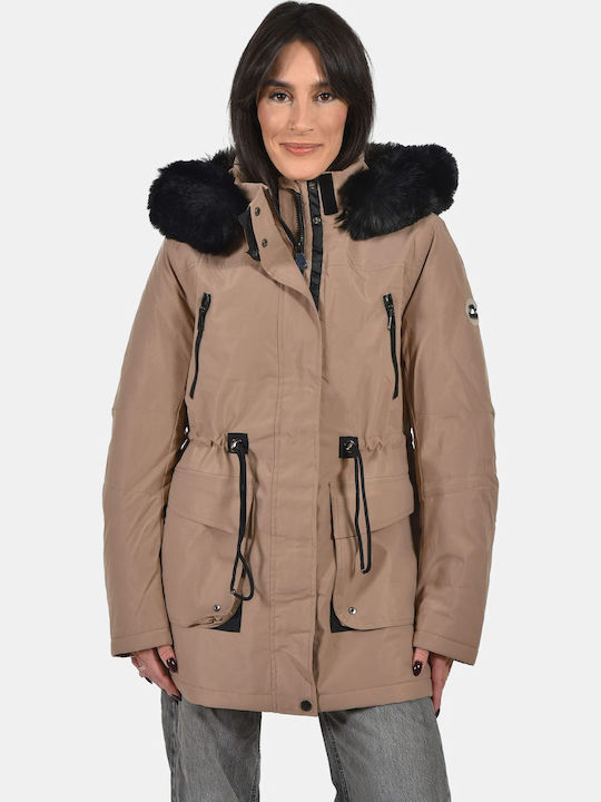 Women's Lifestyle Jacket for Winter Beige