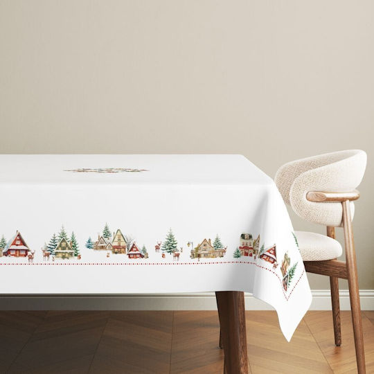 Lenjerii Deosebite Weihnachtlich Tischtuch Stoff Weiß L320xB140cm.
