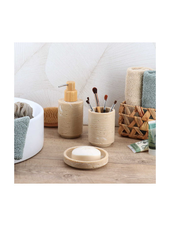 Eurocasa Eurocasa Bathroom Accessory Set Ceramic Beige 3 Pieces