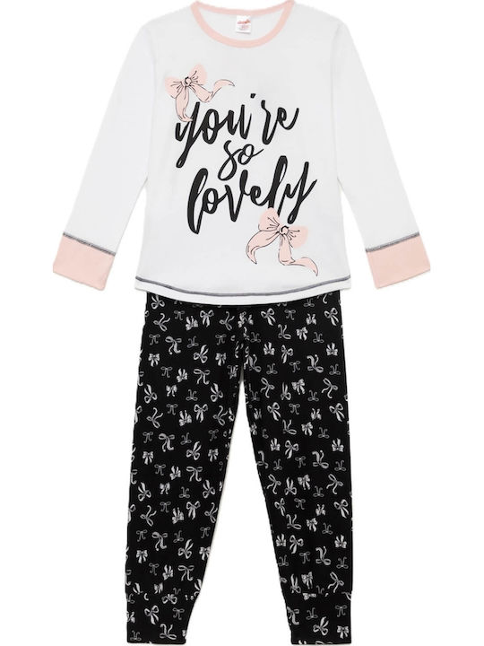 Minerva Kids Nightwear White Bows