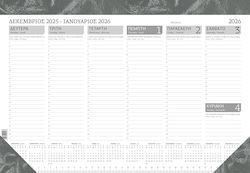 Υδρόγειος Marble Εβδομαδιαίο Planner 2026 Γκρι ...