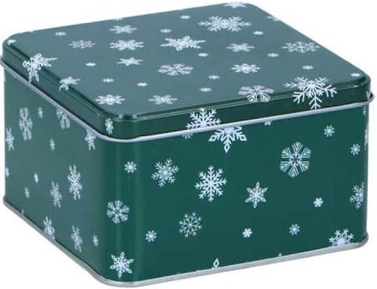 Arti Casa Weihnachtlich Container Metallisch Grün L12xB12xD7.55cm.