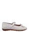 Kids Anatomic Leather Ballerinas with Hoop & Loop Closure White