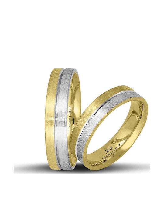 Themelidis Jewels Wedding Rings Bicolour 22K