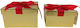 Due esse Paper Christmas Box for Gift Gold 2pcs