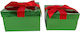 Due esse Paper Christmas Box for Gift Green 2pcs