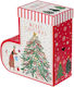 Paper Christmas Box for Gift White 24.2x25.5x11cm.